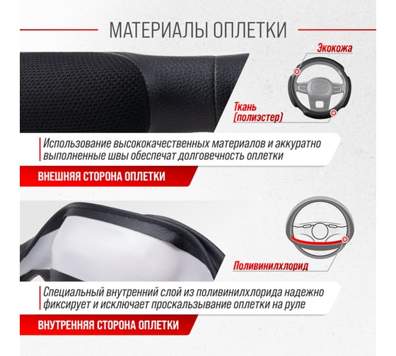 Оплетка SKYWAY Sponge grid 4 подушечки, M, черная, экокожа S01102385