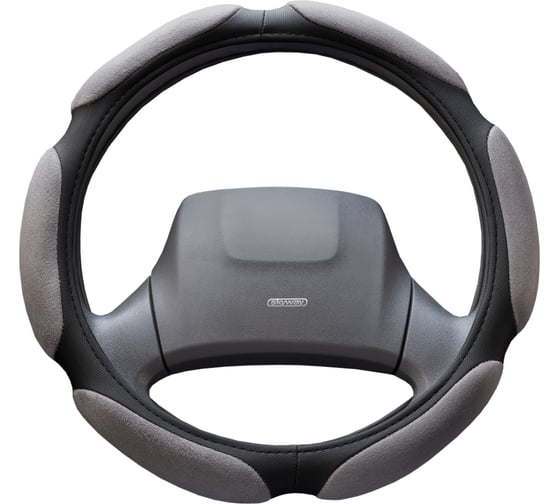 Оплетка SKYWAY Sponge air 6 подушечек, L, черно-серая, замша S01101069 1