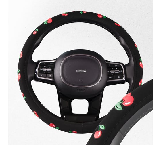 Оплетка SKYWAY Glamour-5 M, черная, вельвет S01106003