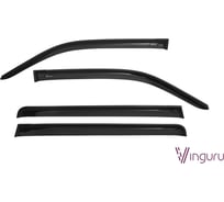 Дефлекторы окон Vinguru Honda Pilot II, 2008-2015, накладные, акриловые, 4 штуки, AFV63608