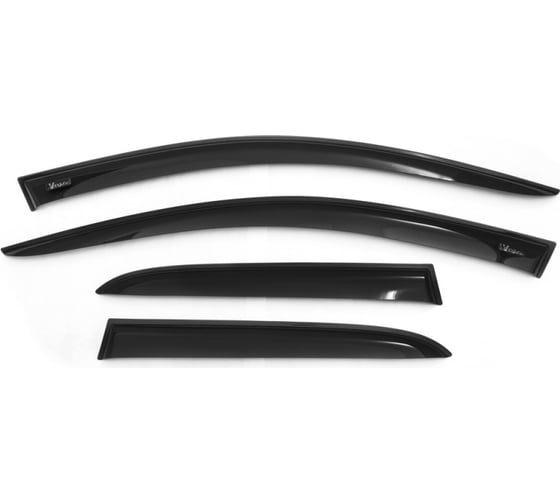 Дефлекторы окон Vinguru Opel Corsa C 2000-2006 хб, накладные, скотч, 4 штуки, акрил AFV63100