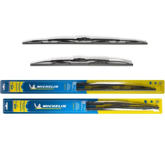 Комплект каркасных щеток стеклоочистителя MICHELIN 24" + 19"/60 + 48 см, K13924-19