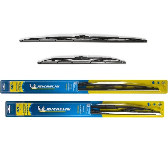 Комплект каркасных щеток стеклоочистителя MICHELIN 24" + 16"/60 + 40 см, K13924-16