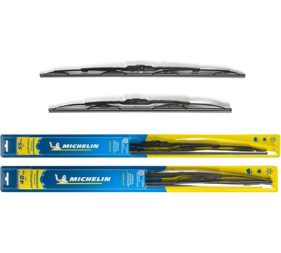 Комплект каркасных щеток стеклоочистителя MICHELIN 22" + 19"/56 + 48 см, K13922-19
