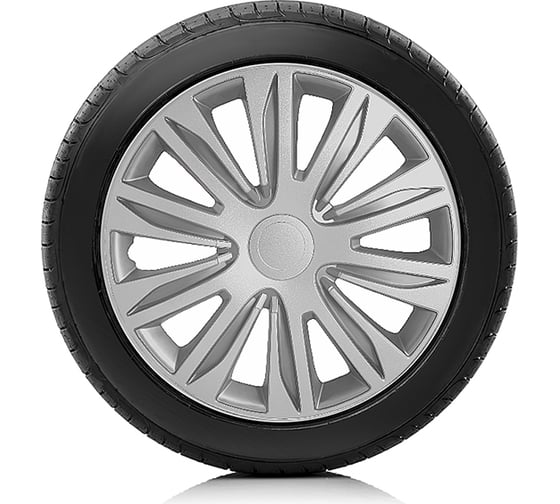 Колпаки на колёса AUTOPROFI комплект из 4 шт, размер 15, 370мм WC-2010 SILVER 15