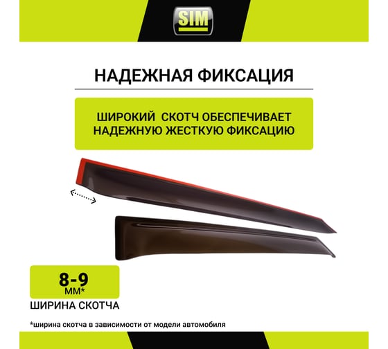 Дефлекторы окон SIM 4 door Hyundai Creta, 2015-/Hyundai ix25 NLD.SHYCRE1132