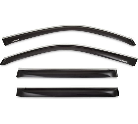 Дефлекторы окон с серебряной окантовкой SIM TOYOTA LC150 0913, LC150 2017, 4 ШТ, NLD.STOLCP0932CR 1