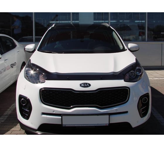 Дефлектор капота SIM KIA Sportage, 2016-н.в., темный, NLD.SKISPO1612