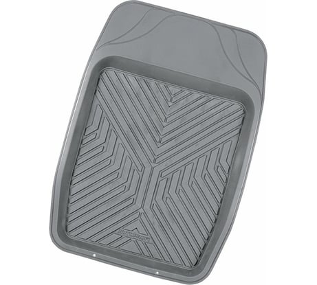 Коврик автомобильный для переднего ряда AUTOPROFI универсальный, морозостойкий, 1 штука, серый TER-150f GY