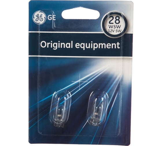 Автолампа General Electric GE 501 E1, W5W, 12V, W2.1, BL2 17138