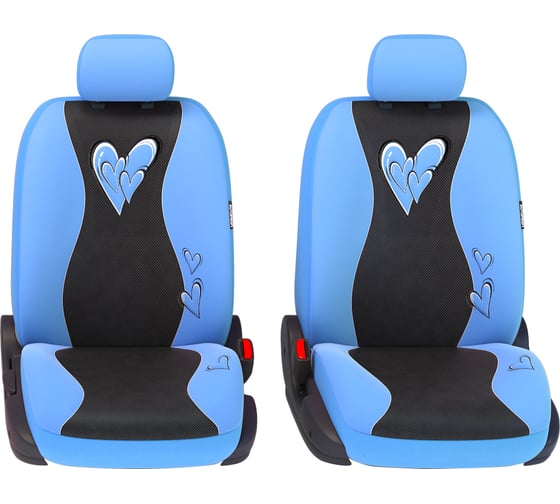 Авточехлы AUTOPROFI GLAMOUR велюр+сетчатая ткань, 11 предметов, голубой GLM-1105 SKY