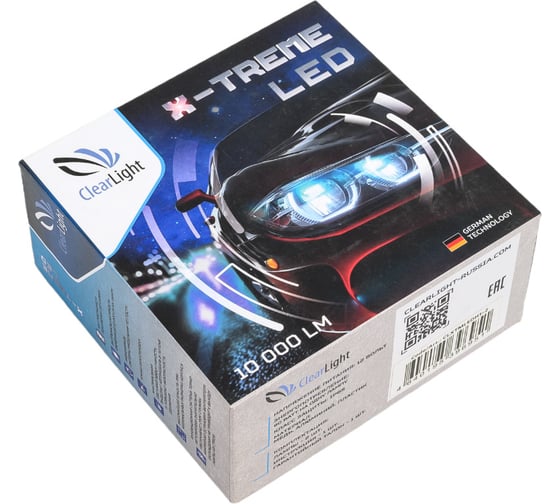 Комплект ламп Clearlight led x-treme h1, 10000 lm, 2 шт, 6000k CLXTMLEDH1-2