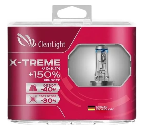 Комплект ламп Clearlight x-treme vision +150 light h8, 12v, 35w, 2 шт MLH8XTV150