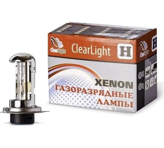 Комплект биксеноновых ламп Clearlight h4, 6000k, ближний\дальний, 2 шт LDL 0H4 B60-0LL
