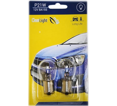 Лампа Clearlight p21w 12v, ba15s, блистер 2 шт CL-P21W-12V 2B