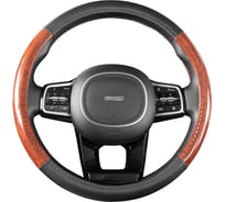 Оплетка SKYWAY Combo-4 M, черно/коричневая, экокожа S01102409