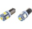 Автолампа диод SKYWAY T9, 12V, 5 SMD, блистер с цоколем, 1-контакт, белая, комплект 2 шт., габариты, номер S08201362 1