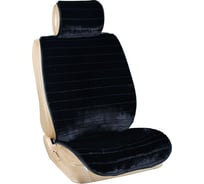 Накидка сиденья SKYWAY ARCTIC меховая, искусственный мутон, 2 предмета, черный, полоска S03001034