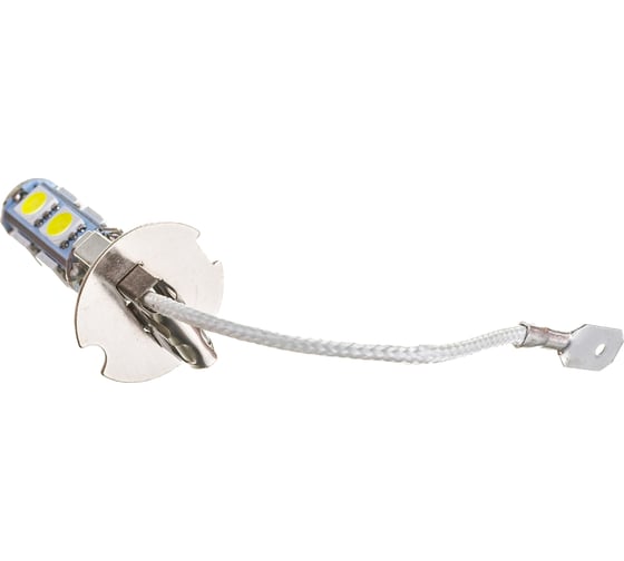 Автолампа диод SKYWAY H3, 12V, 9 SMD, блистер с цоколем, 1-контакт, белая, комплект 2 шт., ближний, дальний, S08201324