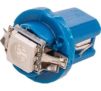 Автолампа диод SKYWAY T8,5, 12V, 1 SMD, блистер с цоколем, 1-контакт, синяя, комплект 2 шт., габариты, номер S08201361