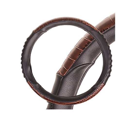 Оплетка SKYWAY Wood-5 M черная, экокожа S01102171 1