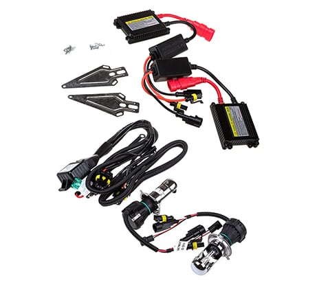Автолампа би-ксенон SKYWAY H4, H/L, 12V, 35W, 5000K, комплект 2 шт, провод 2, блока розжига, SH4, H_L, 5000K, D13, 12V, 35W