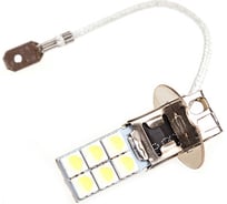 Автолампа диод SKYWAY H3, 12V, 12 SMD, блистер с цоколем, 1-контакт, белая, комплект 2 шт., ближний, дальний, S08201323