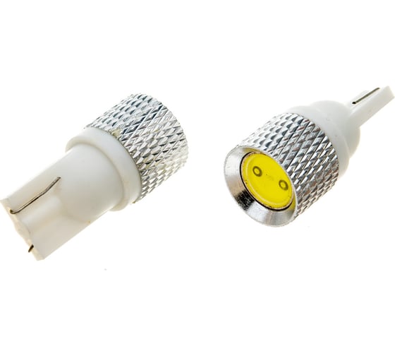Автолампа диод SKYWAY T10, 12V, 1 SMD, блистер EXTRA LIGHT без цоколя, 1-контакт, белая, габариты, номер S08201329