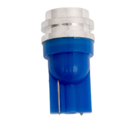 Автолампа диод SKYWAY T10, 12V, 1SMD, блистер EXTRA LIGHT без цоколя, радиатор, 1-контакт, синяя, габариты S08201144 1