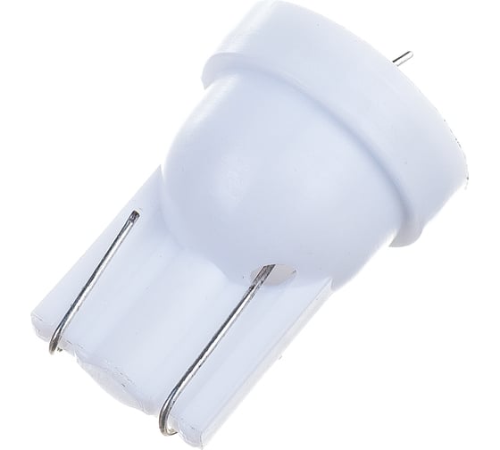 Автолампа диод SKYWAY T10, 12V, 2 SMD, блистер без цоколя, 1-контакт, белая, комплект 2 шт., габариты, салон S08201331