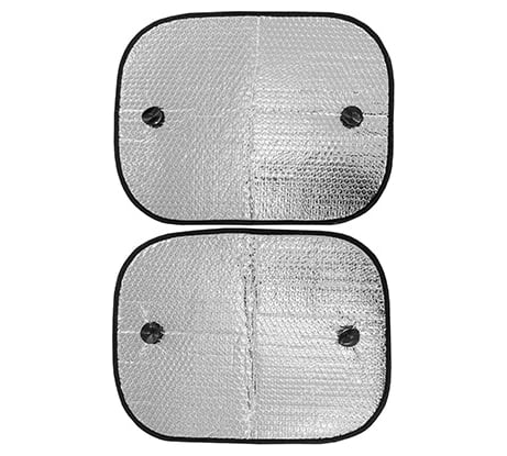 Шторка экран SKYWAY на присосках, фольга, на боковые стекла, 2 штуки S01202003