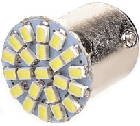 Автолампа диод SKYWAY S25, 12V, 22 SMD, блистер с цоколем, 2-контакта, белая, комплект 2 шт., габариты, стопы, S08201328