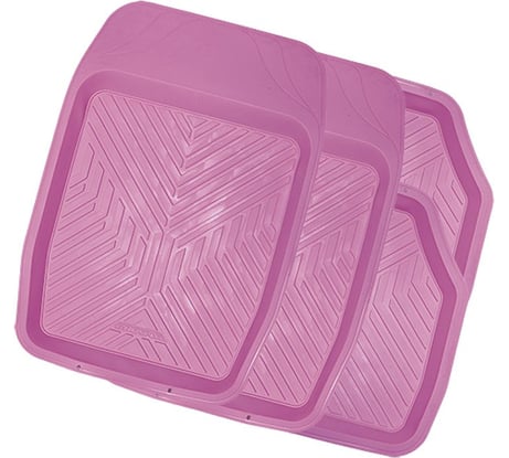 Коврики автомобильные AUTOPROFI универсальные, морозостойкие, комплект из 4 предметов, розовый TER-150 PINK