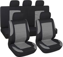 Чехлы на сиденья SKYWAY Forward-6 полиэстер/сетка, 9 предметов, черно/серый S01301147