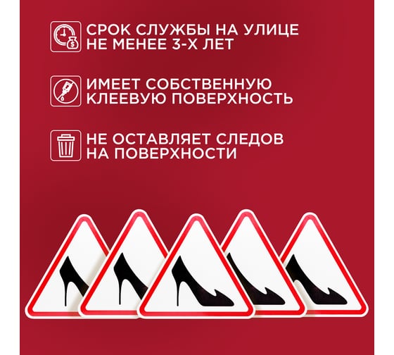 Наклейка автомобильная REXANT информационный знак Дама за рулем, 150x150 мм, 56-0044