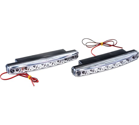 Ходовые огни SKYWAY 12V, 8 диодов, 2 штуки S01501021