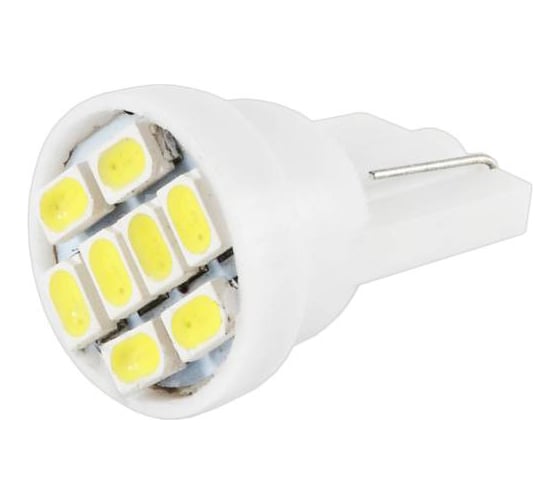 Автолампа диод SKYWAY T10, 12V, 8SMD, блистер, Extra Light, без цоколя, 1-контакт,  2шт S08201149