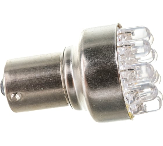Автолампа диод SKYWAY S25, 12V, 12 LED, блистер, с цоколем, 1-контакт, 2 шт. S08201326
