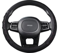 Оплетка SKYWAY Racer-2 M, черно-красная, экокожа S01102416