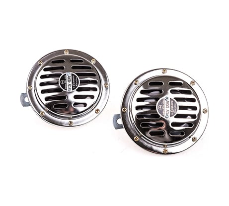 Звуковой сигнал SKYWAY SUPER HORN, дисковый, d=125 мм, 12V, 105dB, металл, 2 шт, S07601001