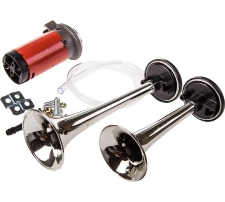 Сигнал звуковой SKYWAY, воздушный, 160/220мм, 12V, 110dB, 10А, 2 рожка S07601005