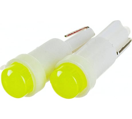 Автолампа диод SKYWAY T5, 12V, 1COB, блистер, без цоколя, 1-контакт, комплект 2 шт. S08201359