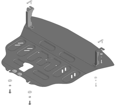 Стальная защита MOTODOR 2 мм Д, КПП BAIC X35 78501