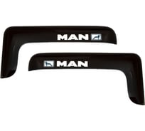 Накладной дефлектор окон REIN MAN COMMANDER, лента 3 М, короткий, дымчатый, 2 шт. RЕINWV848