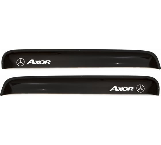 Дефлектор окон REIN MERCEDES AXOR прямой 2001-, накладной, скотч 3М, дымчатый, 2 шт. RЕINWV876 1