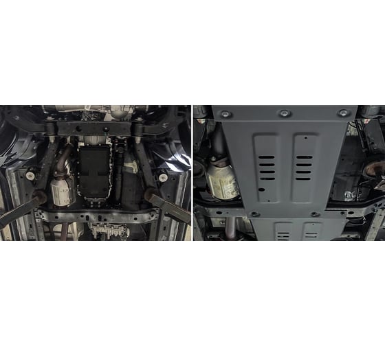 Защита АвтоБроня BAIC BJ40, V-2.0, АКПП, полный, 2023-, КПП, комплект крепежа, сталь 111.03504.1