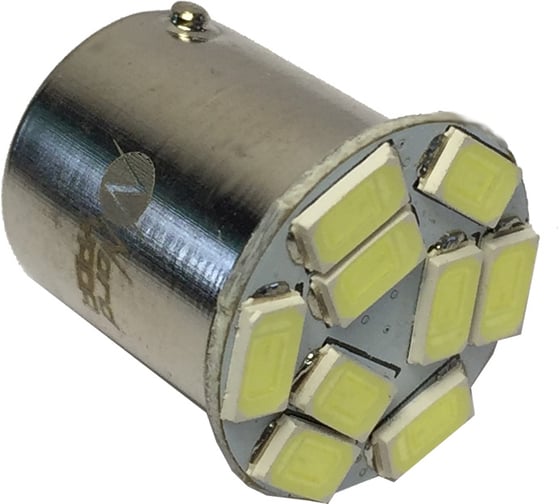 Светодиод Nord-Yada size 5630 24 В, G18.5 9SMD R10W BA15s белый 0.6W 85 Лм, 2 шт в упаковке 908459