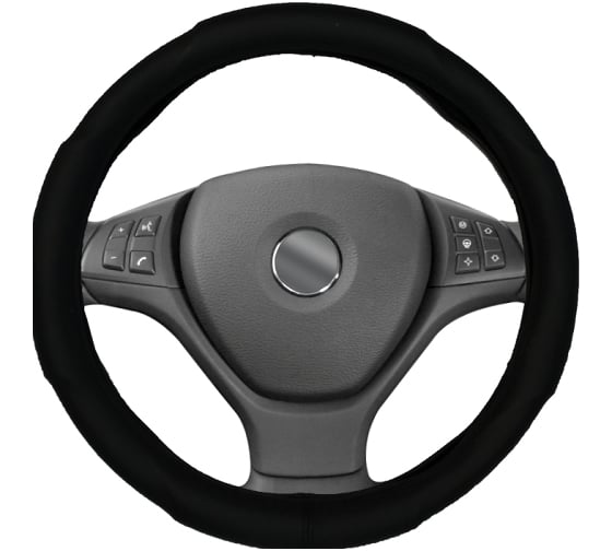 Оплетка на руль AUTOSTANDART luxury black, размер м 37-39 см 0905113