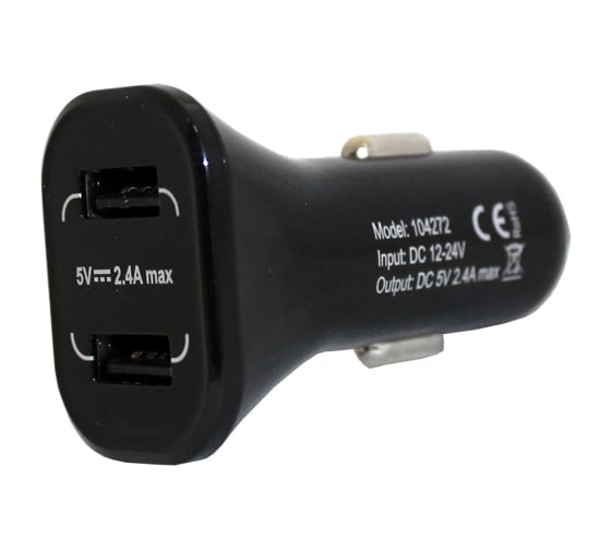 Переходник прикуривателя AUTOSTANDART duete с 2-мя usb, 12/24 в 0905114