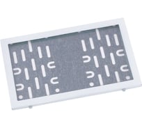 Рамка номерного знака DolleX, 290 х 170 металлическая, с металл. адаптером в сб., белая, SPL1A-32